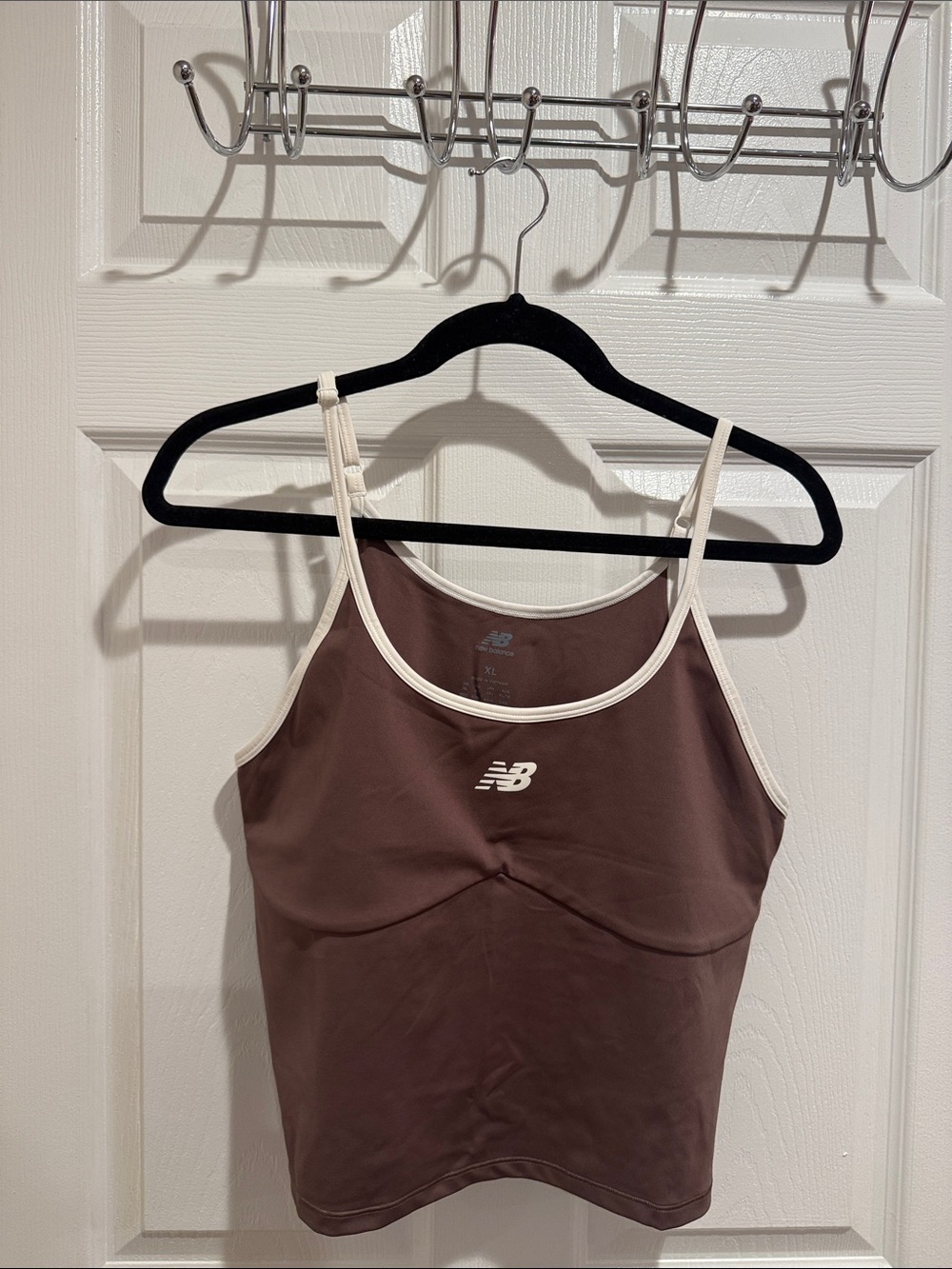 New Balance Women's Brown Tank with Cream Trim